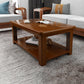 Modern 4 Legs Rectangle Cocktail Table Solid Wood Coffee Table Walnut Shelves Included Clearhalo 'Coffee & Accent Tables' 'Coffee Tables' 'coffee_tables' 'furn' 'furn_coffee_tables' 'Furniture' 'Living Room Furniture' 7523527