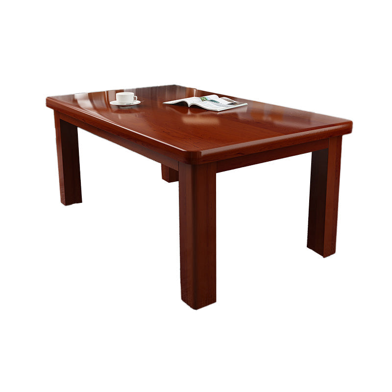 Modern 4 Legs Rectangle Cocktail Table Solid Wood Coffee Table Clearhalo 'Coffee & Accent Tables' 'Coffee Tables' 'coffee_tables' 'furn' 'furn_coffee_tables' 'Furniture' 'Living Room Furniture' 7523535