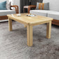 Modern 4 Legs Rectangle Cocktail Table Solid Wood Coffee Table Natural Shelves Not Included Clearhalo 'Coffee & Accent Tables' 'Coffee Tables' 'coffee_tables' 'furn' 'furn_coffee_tables' 'Furniture' 'Living Room Furniture' 7523536