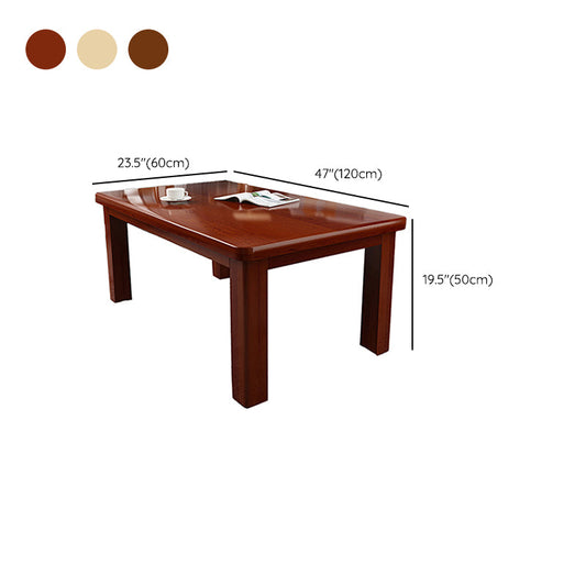 Modern 4 Legs Rectangle Cocktail Table Solid Wood Coffee Table Clearhalo 'Coffee & Accent Tables' 'Coffee Tables' 'coffee_tables' 'furn' 'furn_coffee_tables' 'Furniture' 'Living Room Furniture' 7523543