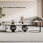 Simple Abstract Coffee Table Slate Top Geometric Coffee Coffee or End Table Black Clearhalo 'Coffee & Accent Tables' 'Coffee Tables' 'coffee_tables' 'furn' 'furn_coffee_tables' 'Furniture' 'Living Room Furniture' 7523550