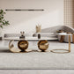 Simple Abstract Coffee Table Slate Top Geometric Coffee Coffee or End Table Gold Clearhalo 'Coffee & Accent Tables' 'Coffee Tables' 'coffee_tables' 'furn' 'furn_coffee_tables' 'Furniture' 'Living Room Furniture' 7523551
