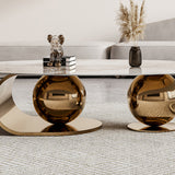 Simple Abstract Coffee Table Slate Top Geometric Coffee Coffee or End Table Clearhalo 'Coffee & Accent Tables' 'Coffee Tables' 'coffee_tables' 'furn' 'furn_coffee_tables' 'Furniture' 'Living Room Furniture' 7523559