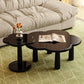 Simple Black Coffee or End Table Contemporary Coffee Cocktail Table with 4 Legs 30"L x 30"W x 12"H+13"L x 13"W x 16"H Clearhalo 'Coffee & Accent Tables' 'Coffee Tables' 'coffee_tables' 'furn' 'furn_coffee_tables' 'Furniture' 'Living Room Furniture' 7523572