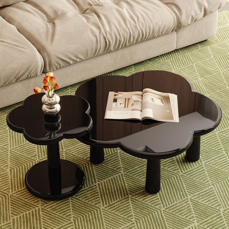 Simple Black Coffee or End Table Contemporary Coffee Cocktail Table with 4 Legs Clearhalo 'Coffee & Accent Tables' 'Coffee Tables' 'coffee_tables' 'furn' 'furn_coffee_tables' 'Furniture' 'Living Room Furniture' 7523573