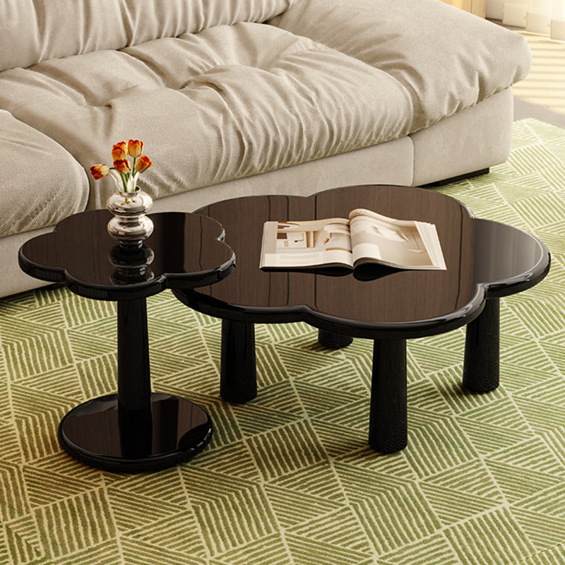 Simple Black Coffee or End Table Contemporary Coffee Cocktail Table with 4 Legs Clearhalo 'Coffee & Accent Tables' 'Coffee Tables' 'coffee_tables' 'furn' 'furn_coffee_tables' 'Furniture' 'Living Room Furniture' 7523574