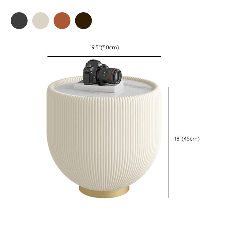 Glam Cocktail Table White Round Pedestal Coffee Cocktail Table Clearhalo 'Coffee & Accent Tables' 'Coffee Tables' 'coffee_tables' 'furn' 'furn_coffee_tables' 'Furniture' 'Living Room Furniture' 7523603