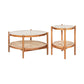 Tropical Cocktail Table Solid Wood Storage Round Coffee Cocktail Table Natural Clearhalo 'Coffee & Accent Tables' 'Coffee Tables' 'coffee_tables' 'furn' 'furn_coffee_tables' 'Furniture' 'Living Room Furniture' 7523610