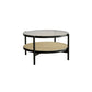 Tropical Cocktail Table Solid Wood Storage Round Coffee Cocktail Table Black Clearhalo 'Coffee & Accent Tables' 'Coffee Tables' 'coffee_tables' 'furn' 'furn_coffee_tables' 'Furniture' 'Living Room Furniture' 7523614