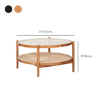 Tropical Cocktail Table Solid Wood Storage Round Coffee Cocktail Table Clearhalo 'Coffee & Accent Tables' 'Coffee Tables' 'coffee_tables' 'furn' 'furn_coffee_tables' 'Furniture' 'Living Room Furniture' 7523622