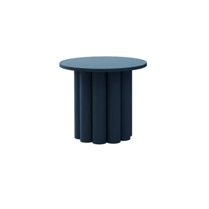 Contemporary Cocktail Table Round Pedestal Wood Coffee Cocktail Table 20"L x 20"W x 16"H Blue Clearhalo 'Coffee & Accent Tables' 'Coffee Tables' 'coffee_tables' 'furn' 'furn_coffee_tables' 'Furniture' 'Living Room Furniture' 7523627