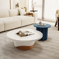Contemporary Cocktail Table Round Pedestal Wood Coffee Cocktail Table Clearhalo 'Coffee & Accent Tables' 'Coffee Tables' 'coffee_tables' 'furn' 'furn_coffee_tables' 'Furniture' 'Living Room Furniture' 7523631