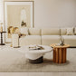 Contemporary Cocktail Table Round Pedestal Wood Coffee Cocktail Table Clearhalo 'Coffee & Accent Tables' 'Coffee Tables' 'coffee_tables' 'furn' 'furn_coffee_tables' 'Furniture' 'Living Room Furniture' 7523633