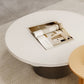 Contemporary Cocktail Table Round Pedestal Wood Coffee Cocktail Table Clearhalo 'Coffee & Accent Tables' 'Coffee Tables' 'coffee_tables' 'furn' 'furn_coffee_tables' 'Furniture' 'Living Room Furniture' 7523639