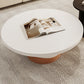Contemporary Cocktail Table Round Pedestal Wood Coffee Cocktail Table Clearhalo 'Coffee & Accent Tables' 'Coffee Tables' 'coffee_tables' 'furn' 'furn_coffee_tables' 'Furniture' 'Living Room Furniture' 7523641