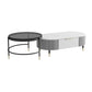 Glam Cocktail Table White 4 Legs Storage Coffee Cocktail Table Clearhalo 'Coffee & Accent Tables' 'Coffee Tables' 'coffee_tables' 'furn' 'furn_coffee_tables' 'Furniture' 'Living Room Furniture' 7523656
