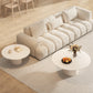 Contemporary Cocktail Table Round White Pedestal Coffee Cocktail Table Clearhalo 'Coffee & Accent Tables' 'Coffee Tables' 'coffee_tables' 'furn' 'furn_coffee_tables' 'Furniture' 'Living Room Furniture' 7523689