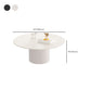 Contemporary Cocktail Table Round White Pedestal Coffee Cocktail Table Clearhalo 'Coffee & Accent Tables' 'Coffee Tables' 'coffee_tables' 'furn' 'furn_coffee_tables' 'Furniture' 'Living Room Furniture' 7523696