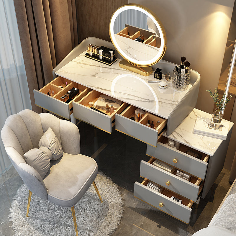 Wooden Vanity Desk Storage Box Vanity Dressing Table for Bedroom