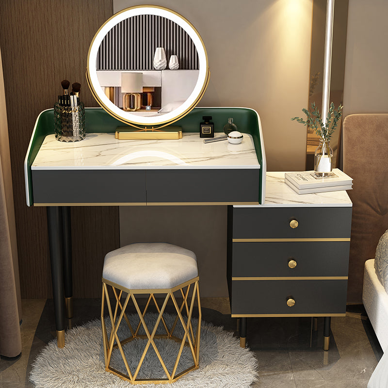 Wooden Vanity Desk Storage Box Vanity Dressing Table for Bedroom