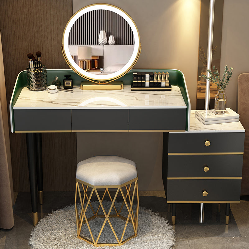 Wooden Vanity Desk Storage Box Vanity Dressing Table for Bedroom