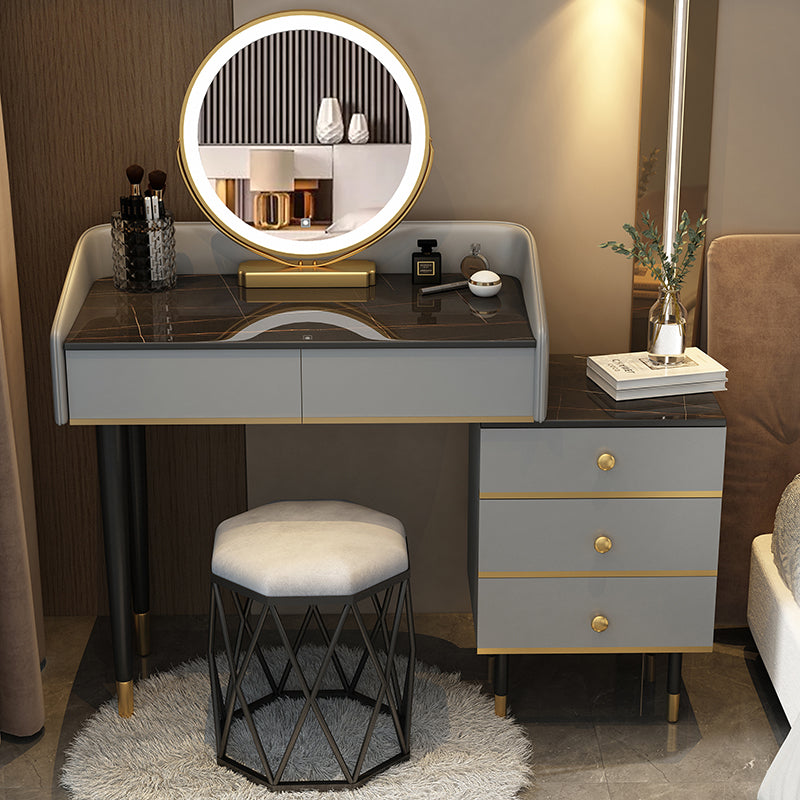 Wooden Vanity Desk Storage Box Vanity Dressing Table for Bedroom