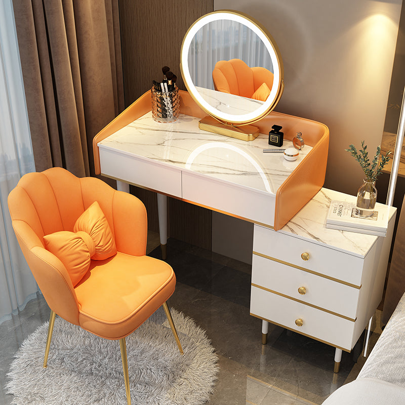 Wooden Vanity Desk Storage Box Vanity Dressing Table for Bedroom