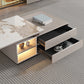 Glam Coffee Table Rectangle Stone Single Cocktail Table with Storage Drawers Clearhalo 'Coffee & Accent Tables' 'Coffee Tables' 'coffee_tables' 'furn' 'furn_coffee_tables' 'Furniture' 'Living Room Furniture' 7523892