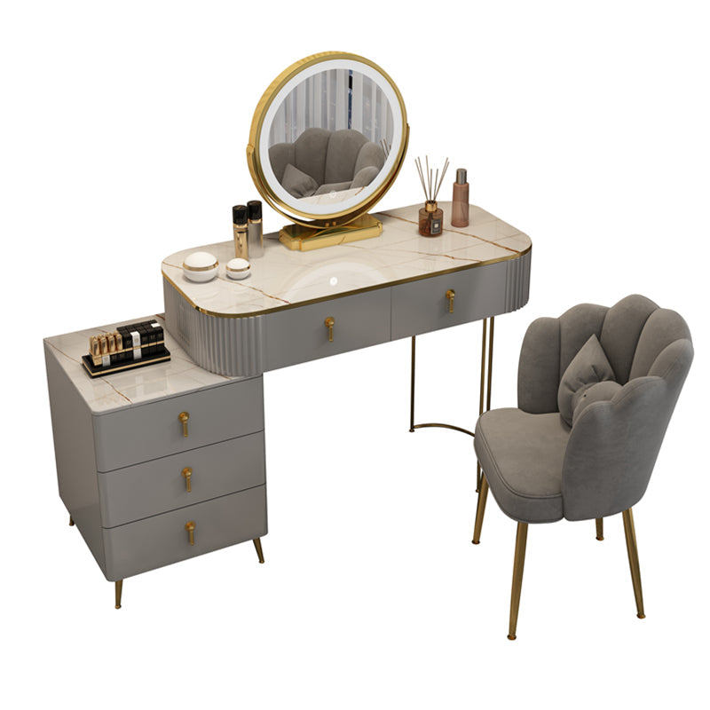 Lighted Mirror Makeup Vanity Storage Box Vanity Dressing Table