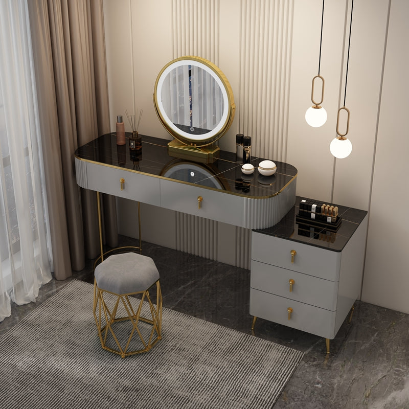 Lighted Mirror Makeup Vanity Storage Box Vanity Dressing Table