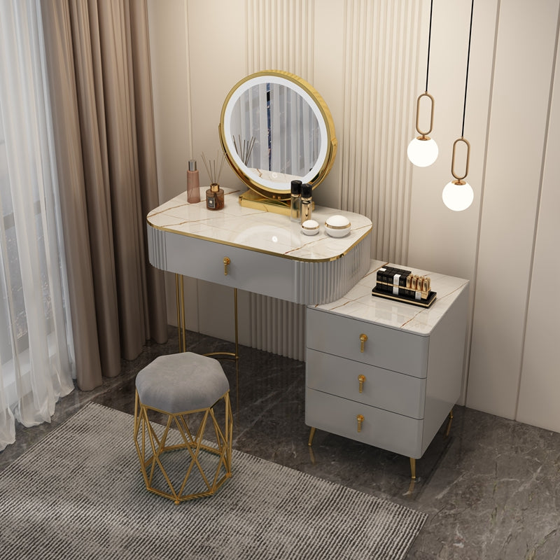 Lighted Mirror Makeup Vanity Storage Box Vanity Dressing Table