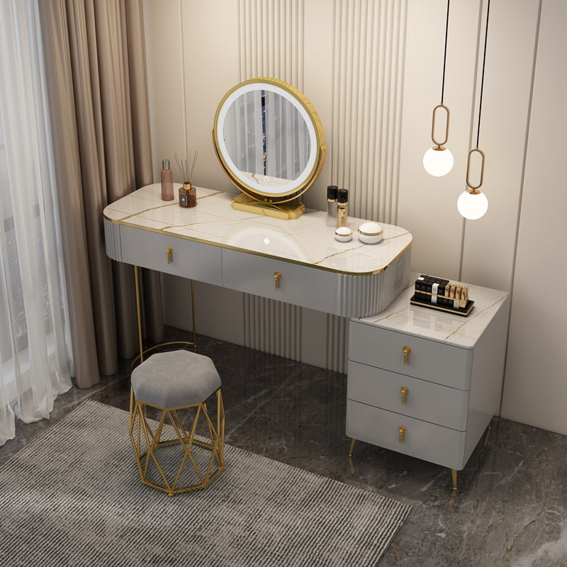 Lighted Mirror Makeup Vanity Storage Box Vanity Dressing Table