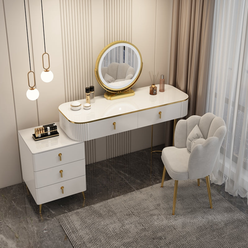 Lighted Mirror Makeup Vanity Storage Box Vanity Dressing Table