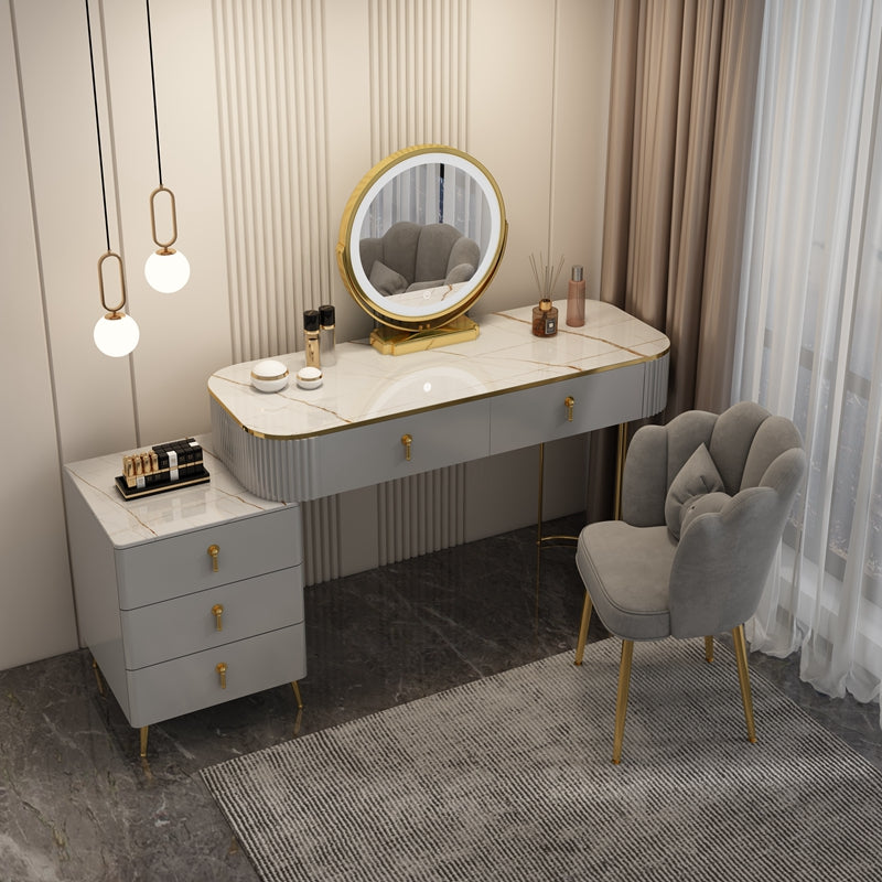 Lighted Mirror Makeup Vanity Storage Box Vanity Dressing Table