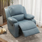 Solid Color Faux Leather Standard Recliner Manual- Lever Recliner Chair Clearhalo 'Chairs & Seating' 'furn' 'furn_recliners' 'Furniture' 'Living Room Furniture' 'Recliners' 7524056