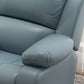 Solid Color Faux Leather Standard Recliner Manual- Lever Recliner Chair Clearhalo 'Chairs & Seating' 'furn' 'furn_recliners' 'Furniture' 'Living Room Furniture' 'Recliners' 7524064