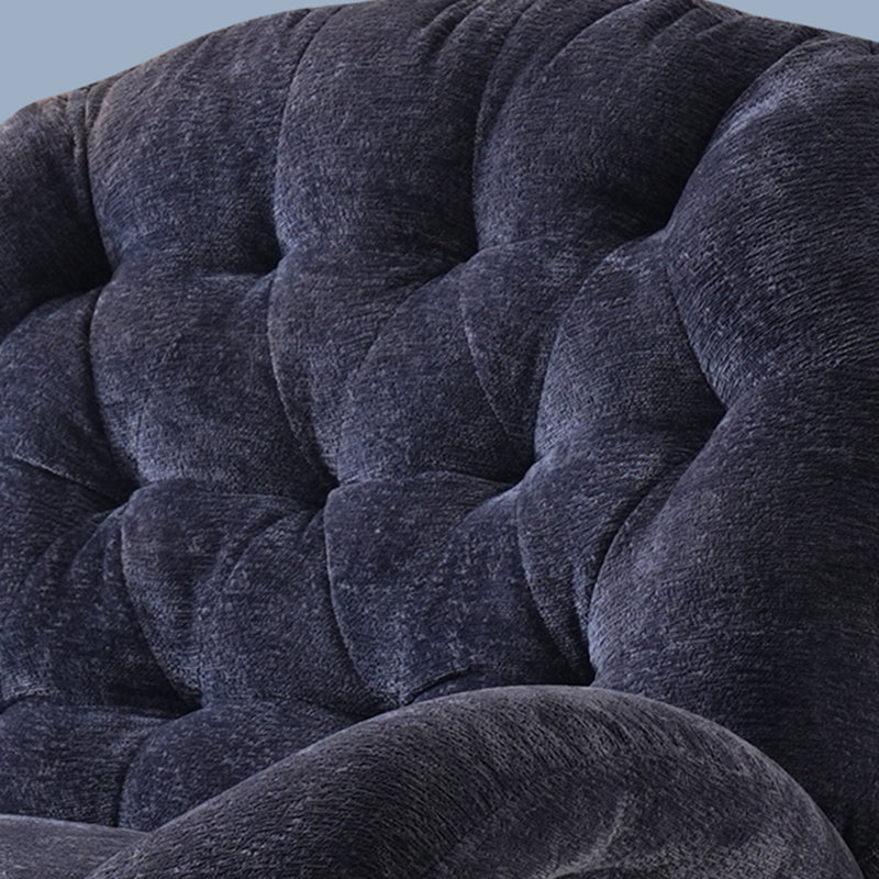 Solid Color Swivel Rocker Standard Recliner Metal Frame Recliner Chair with Side Pocket Clearhalo 'Chairs & Seating' 'furn' 'furn_recliners' 'Furniture' 'Living Room Furniture' 'Recliners' 7524111