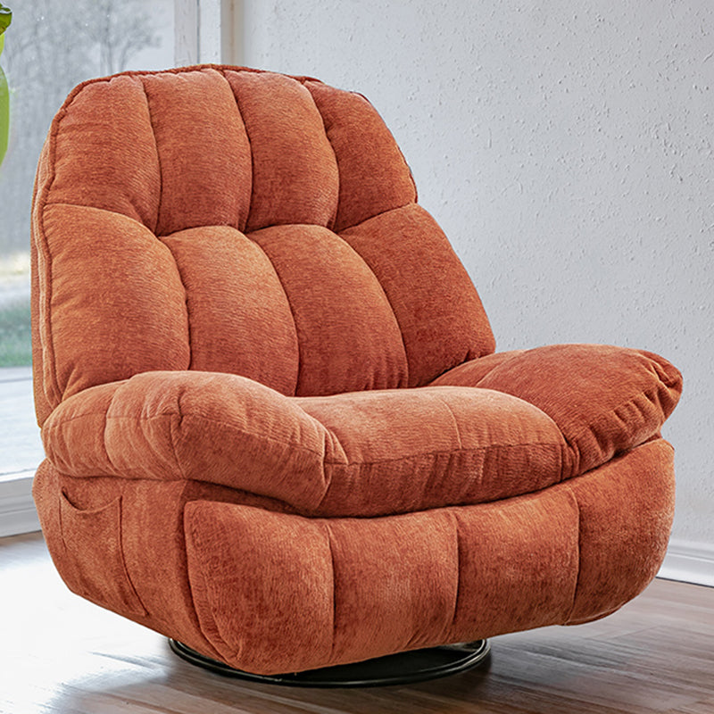 Moderna sedia reclinabile reclinabile standard a colore solido con tasca laterale