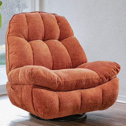 Moderna sedia reclinabile reclinabile standard a colore solido con tasca laterale