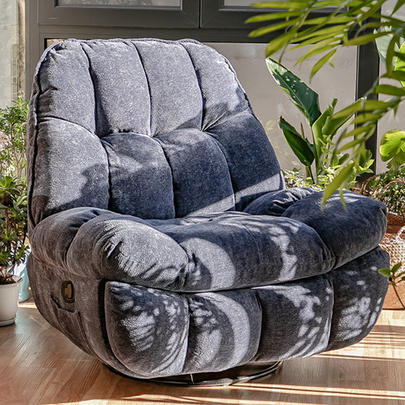 Moderna sedia reclinabile reclinabile standard a colore solido con tasca laterale