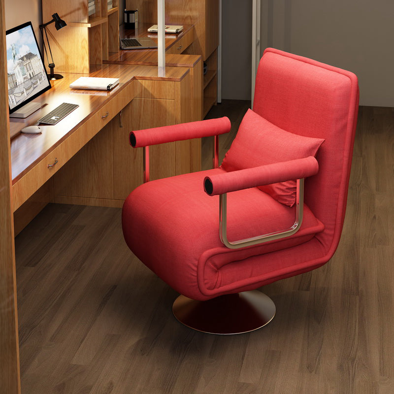 Chaise rembourrée de couleur de couleur raboteur de swivel moderne avec oreiller avec oreiller