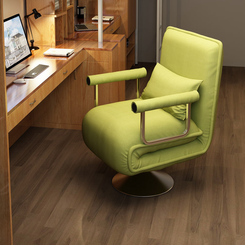 Chaise rembourrée de couleur de couleur raboteur de swivel moderne avec oreiller avec oreiller