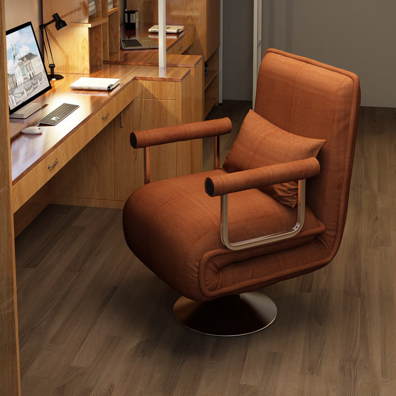 Chaise rembourrée de couleur de couleur raboteur de swivel moderne avec oreiller avec oreiller