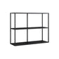 Modern Metal Open Storage Bookcase Black / White Bookshelf with Shelves