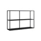 Modern Metal Open Storage Bookcase Black / White Bookshelf with Shelves