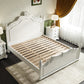 Victorian Standard Bed Solid Wood White Panel Bed with Headboard Clearhalo 'Bedroom Furniture' 'Beds' 'furn' 'furn_beds' 'Furniture' 7531185