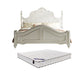 Victorian Standard Bed Solid Wood White Panel Bed with Headboard Bed & Mattress Latex Clearhalo 'Bedroom Furniture' 'Beds' 'furn' 'furn_beds' 'Furniture' 7531186