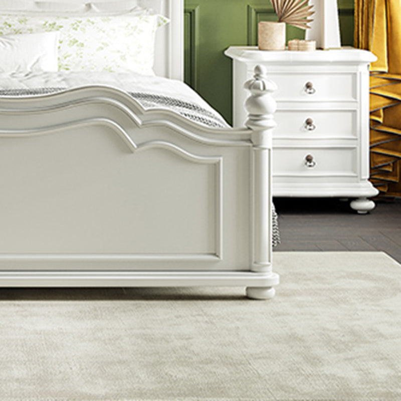 Victorian Standard Bed Solid Wood White Panel Bed with Headboard Clearhalo 'Bedroom Furniture' 'Beds' 'furn' 'furn_beds' 'Furniture' 7531191