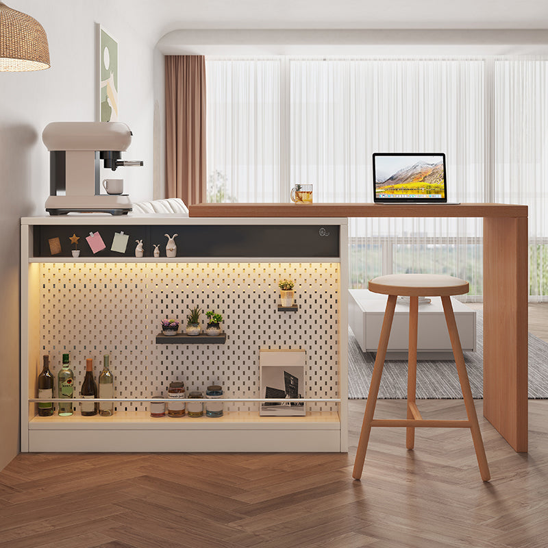 Tavolo da bancone moderno rettangolare in legno Set tavolo da bar da 2 pezzi per soggiorno