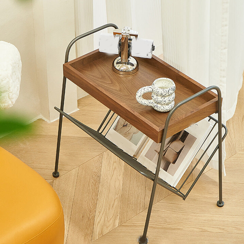 Modern Side Table Solid Wood Accent Side Table with Tray Top Clearhalo 'Coffee & Accent Tables' 'End & Side Tables' 'end_side_tables' 'furn' 'furn_end_side_tables' 'Furniture' 'Living Room Furniture' 7531332